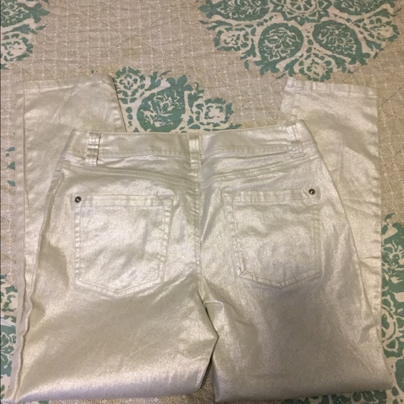 INC denim shiny jeans size 4 reg fit. EUC - Picture 2 of 4